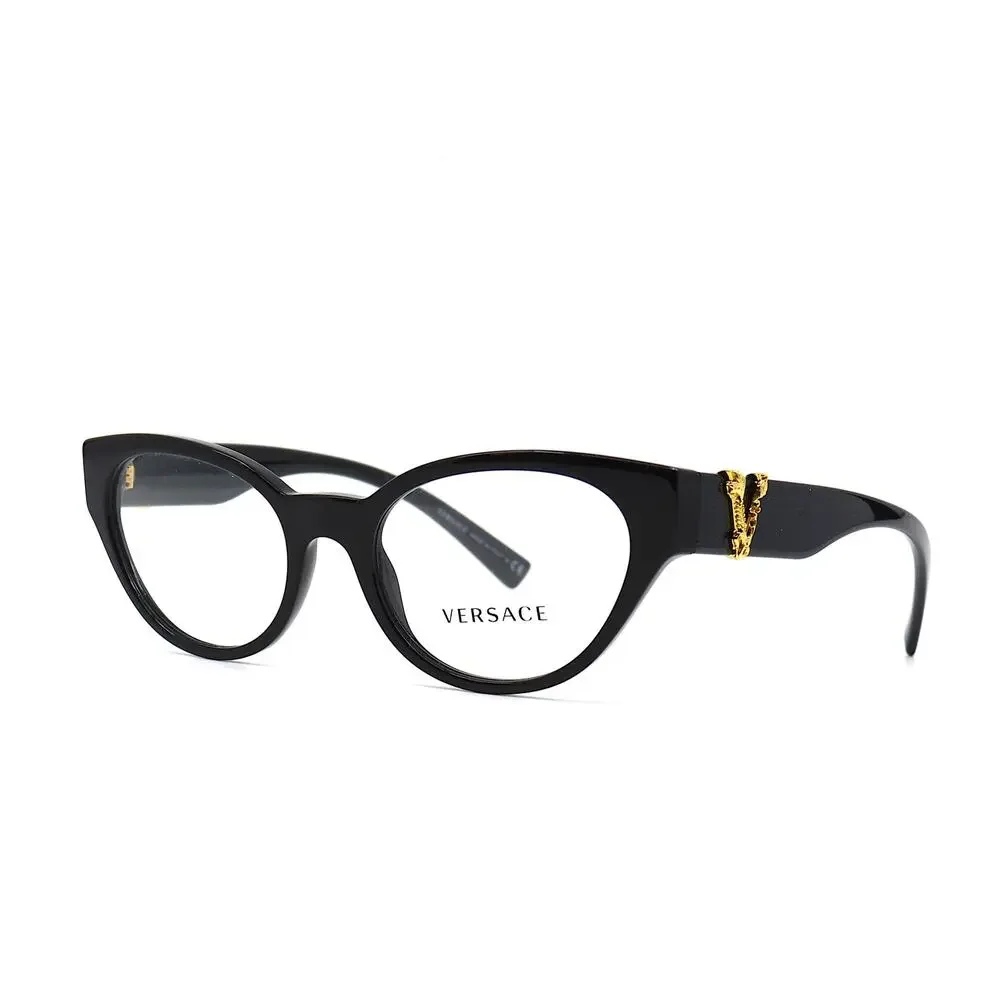 NEW VERSACE VE3282 GB1 BLACK WOMEN AUTHENTIC EYEGLASSES FRAME